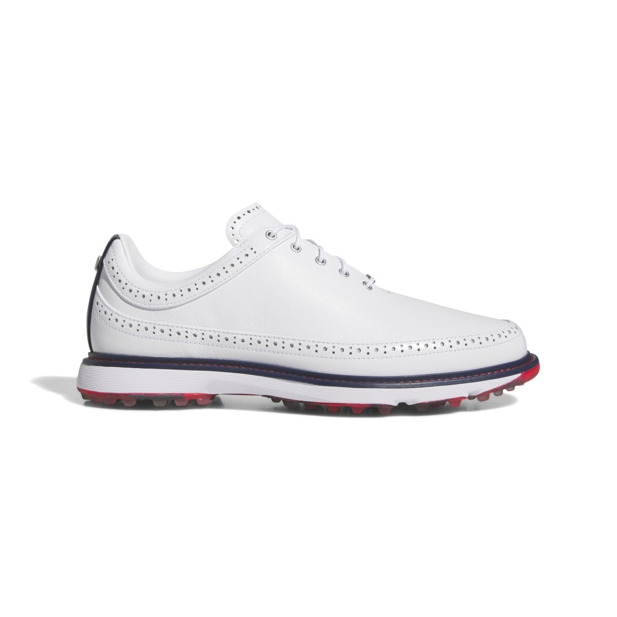 adidas MC80 Spikeless Golf Shoes - White/Collegiate Navy/Better Scarlet - adidas