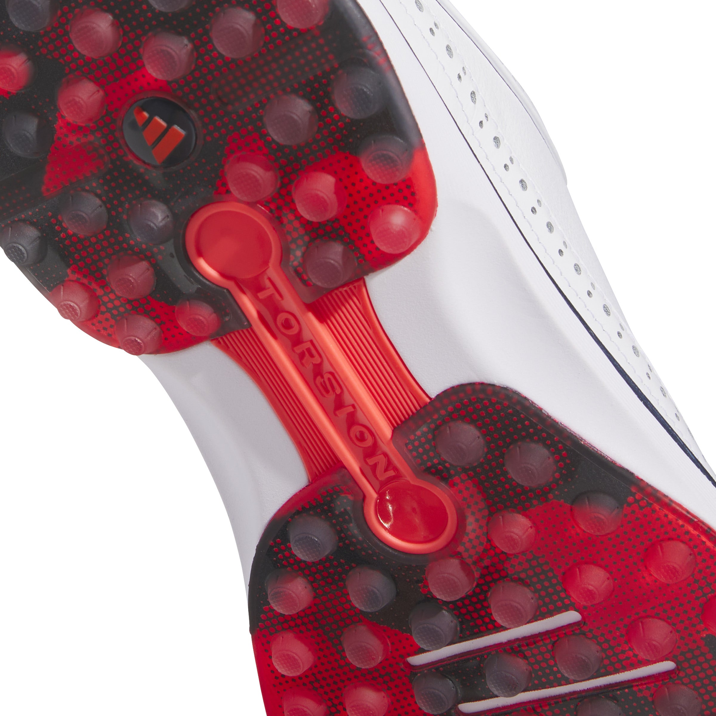 adidas MC80 Spikeless Golf Shoes - White/Collegiate Navy/Better Scarlet