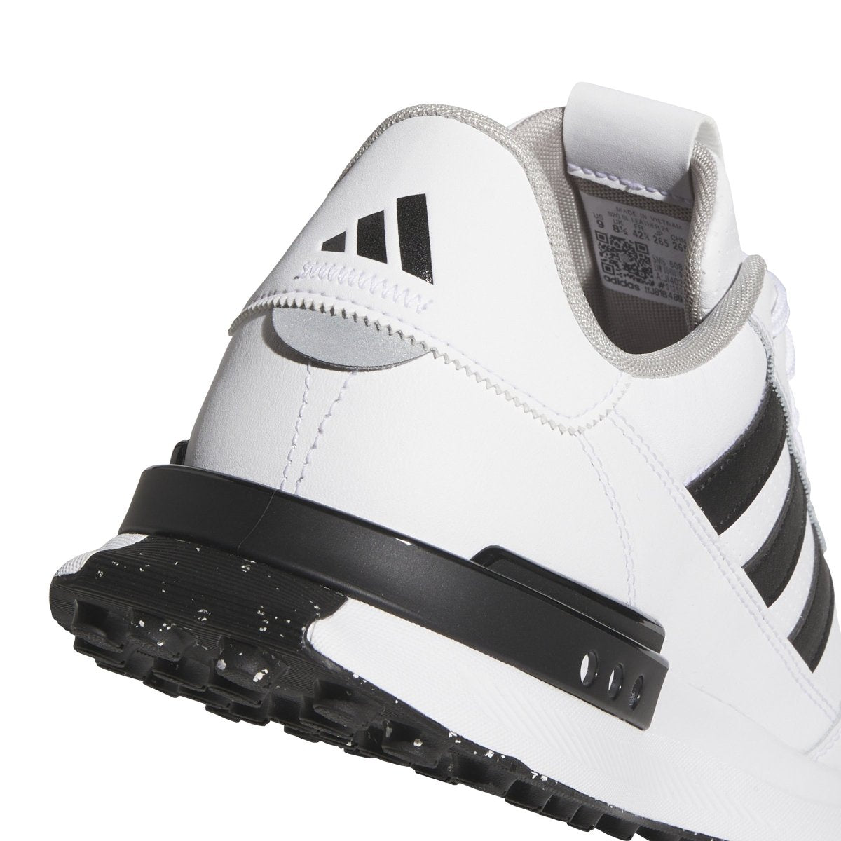 adidas S2G Leather Spikeless Golf Shoes - White / Black / Grey Two - adidas
