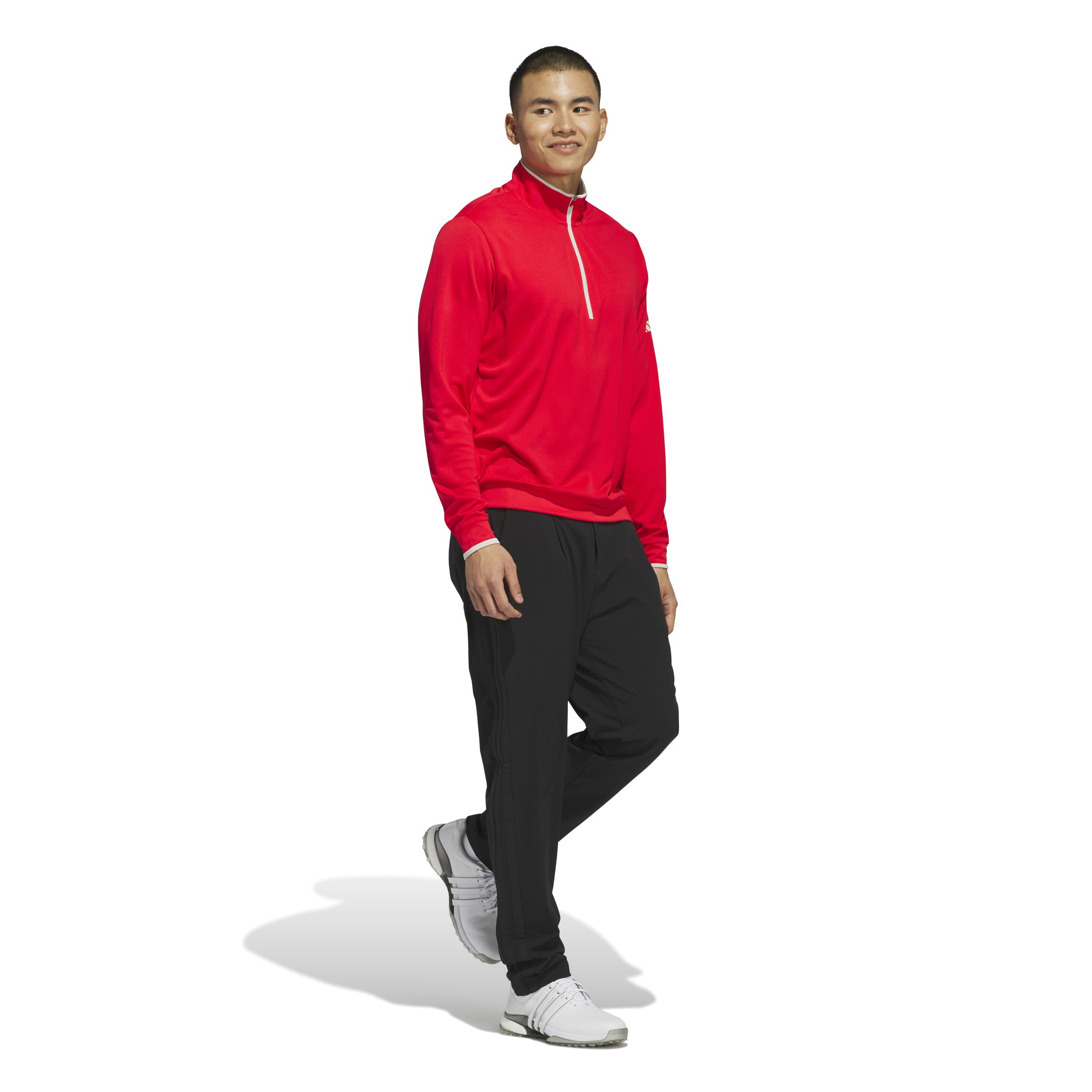 adidas UPF Lightweight 1/4 Zip Pullover - Pure Ruby