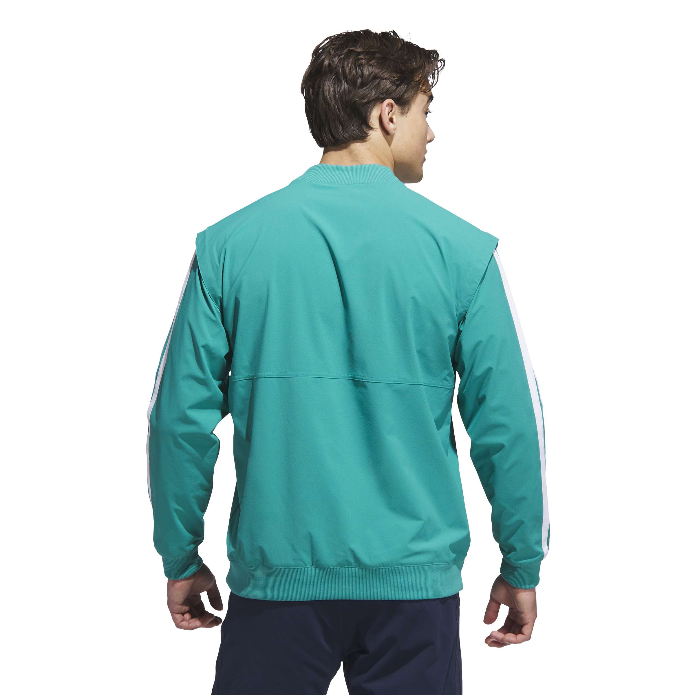 adidas Beyond The Course Hybrid Golf Sweater - Pure Teal