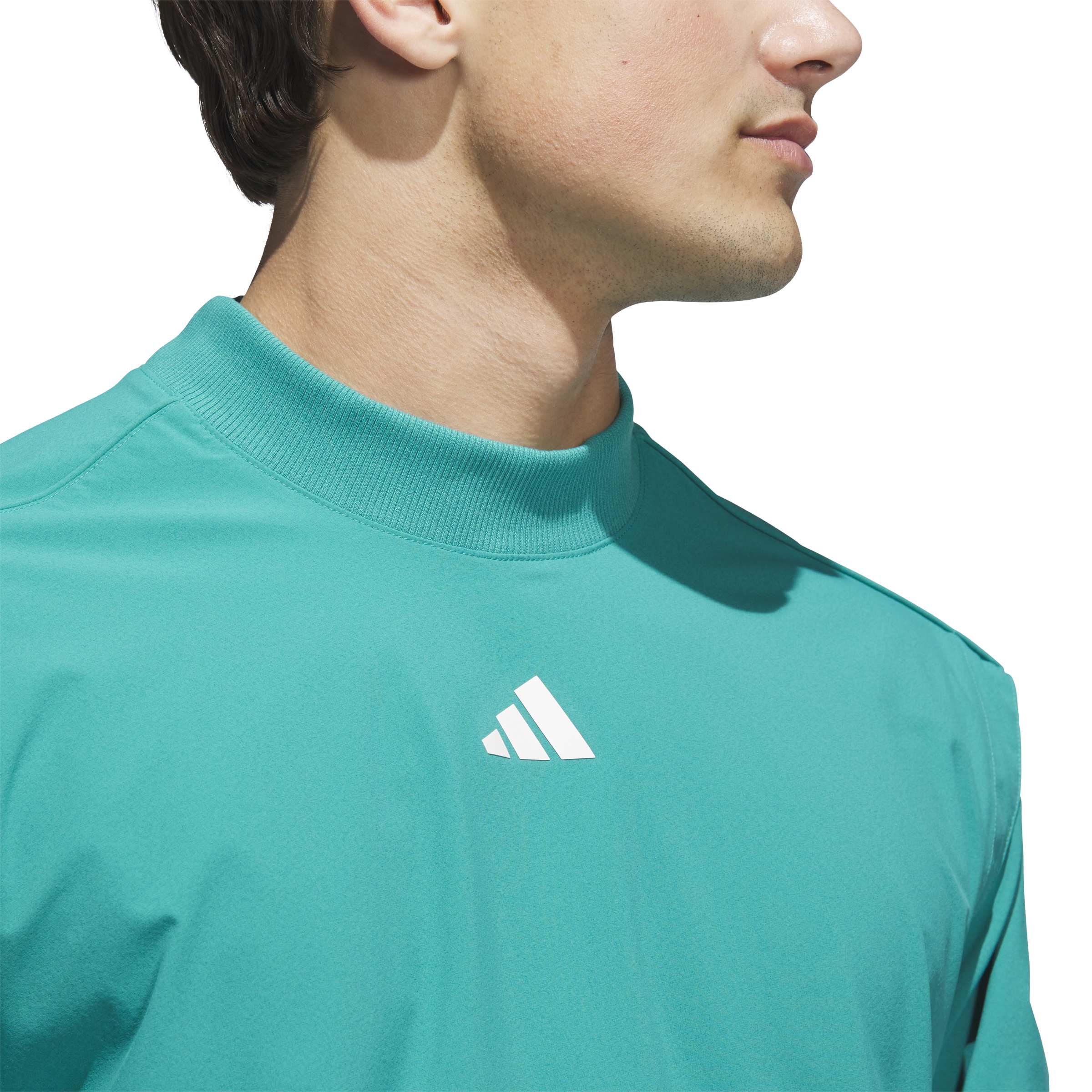 adidas Beyond The Course Hybrid Golf Sweater - Pure Teal