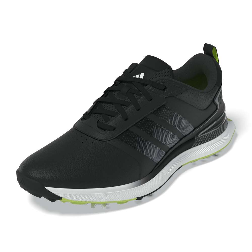 adidas R2C Spiked Golf Shoes - Black / Iron / Lucid Lemon - adidas