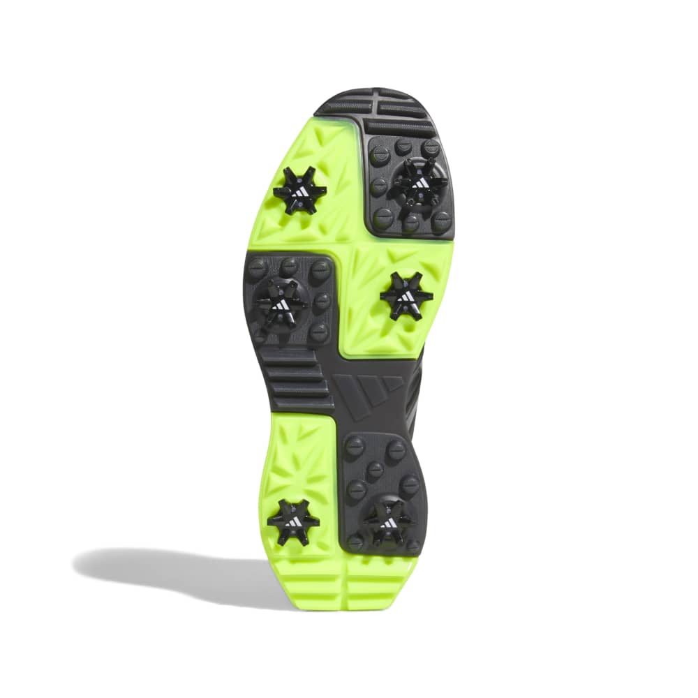 adidas R2C Spiked Golf Shoes - Black / Iron / Lucid Lemon - adidas