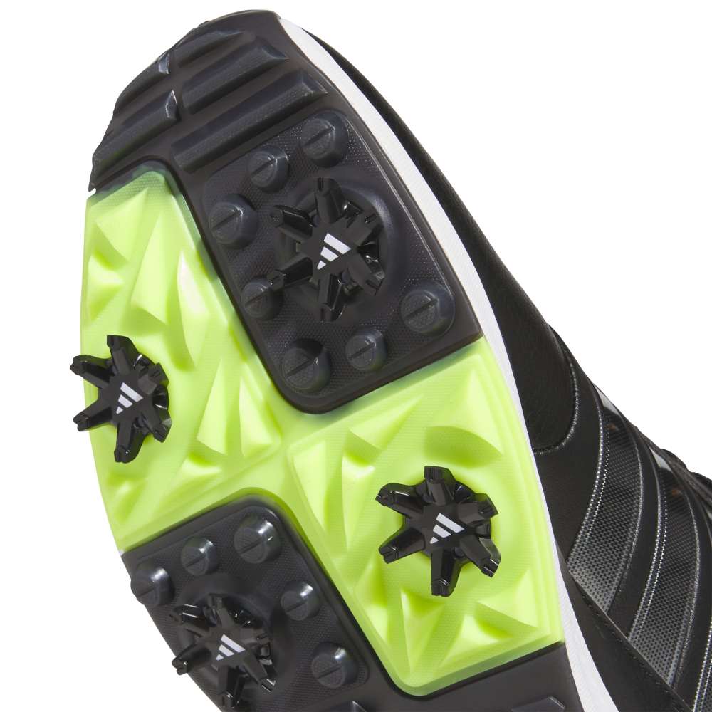 adidas R2C Spiked Golf Shoes - Black / Iron / Lucid Lemon - adidas