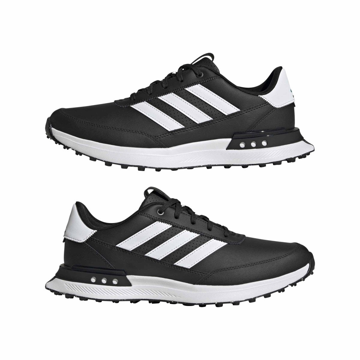 adidas S2G Leather Spikeless Golf Shoes - Core Black / Cloud White / Pure Teal - adidas