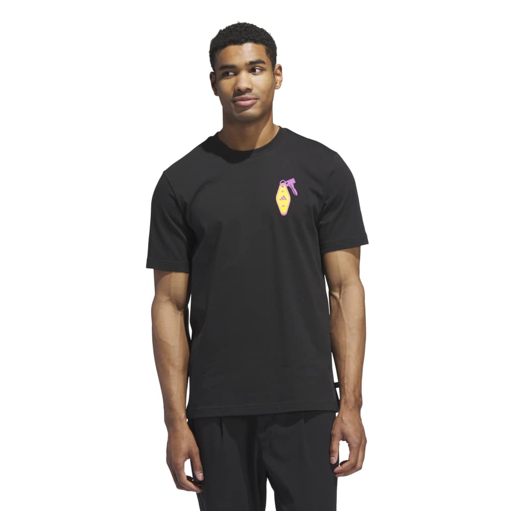 adidas Mens Golf Chip In NYC T Shirt - Black