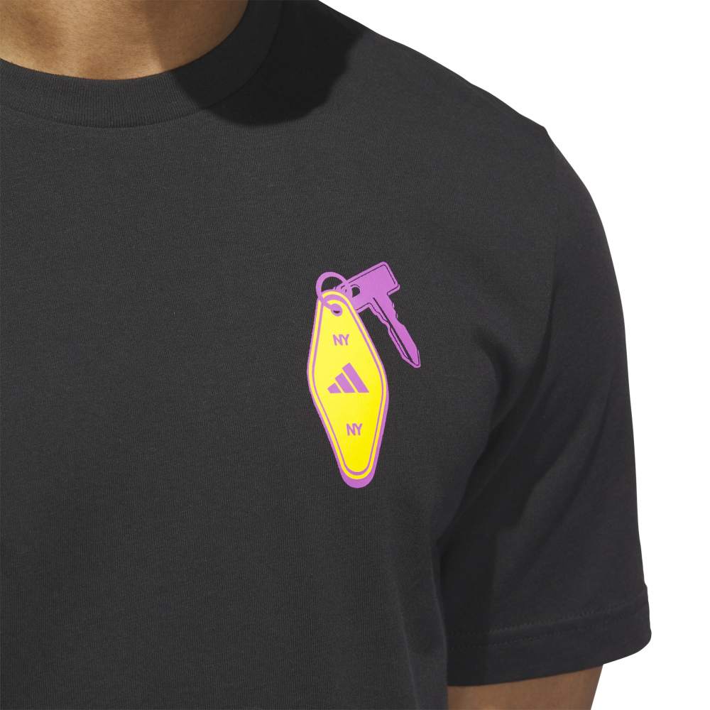 adidas Mens Golf Chip In NYC T Shirt - Black - adidas