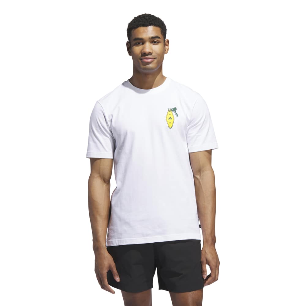 adidas Mens Golf Chip In NYC T Shirt - White