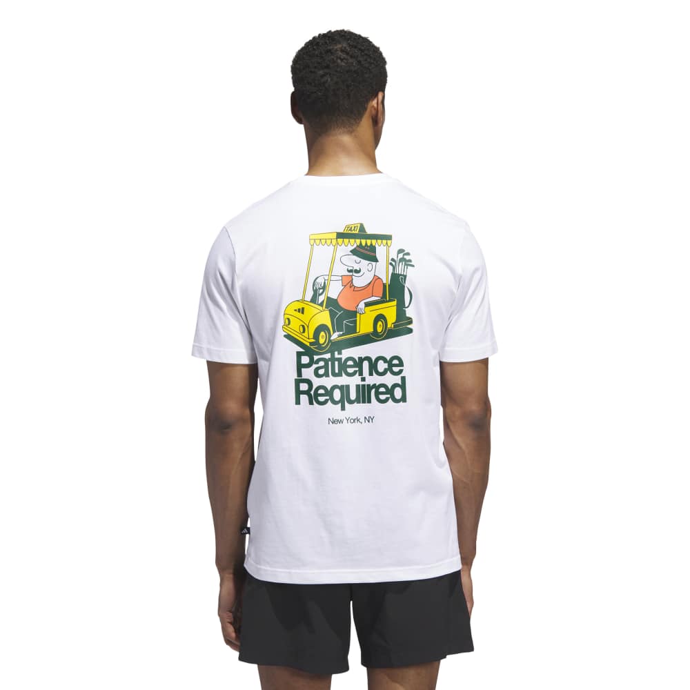 adidas Mens Golf Chip In NYC T Shirt - White