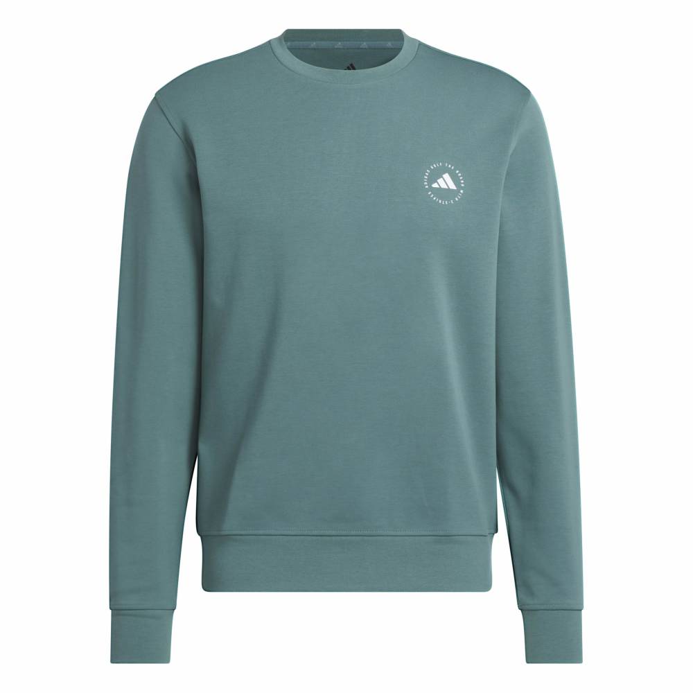 adidas Golf Crew Neck Pullover - Preloved Teal - adidas
