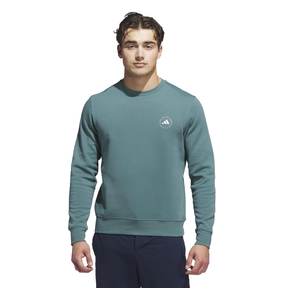 adidas Golf Crew Neck Pullover - Preloved Teal