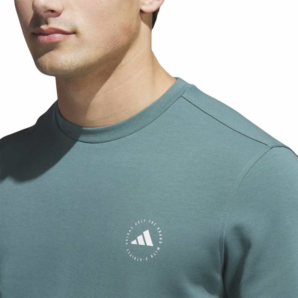 adidas Golf Crew Neck Pullover - Preloved Teal - adidas