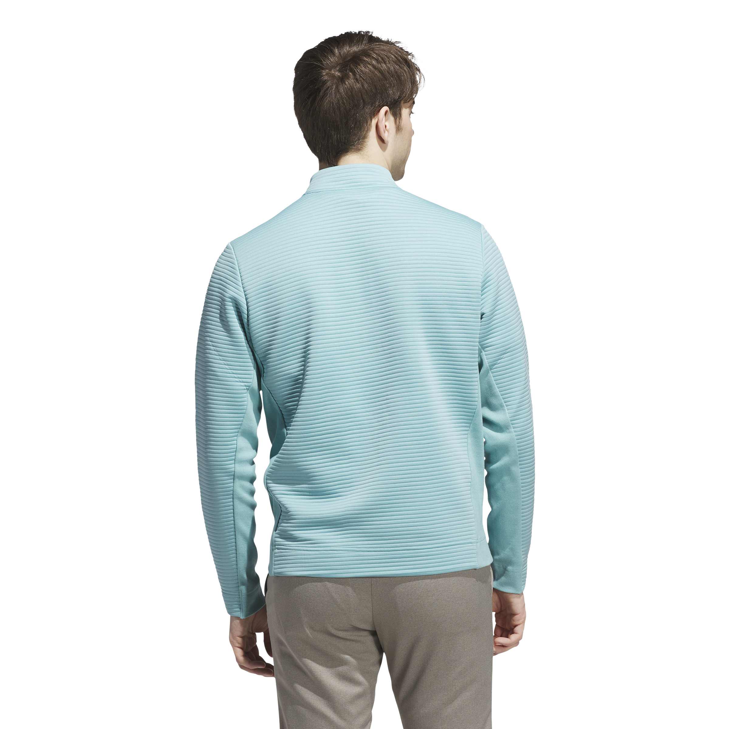 adidas DWR Ultimate365 Textured 1/4 Zip Golf Sweater - Mint Tone