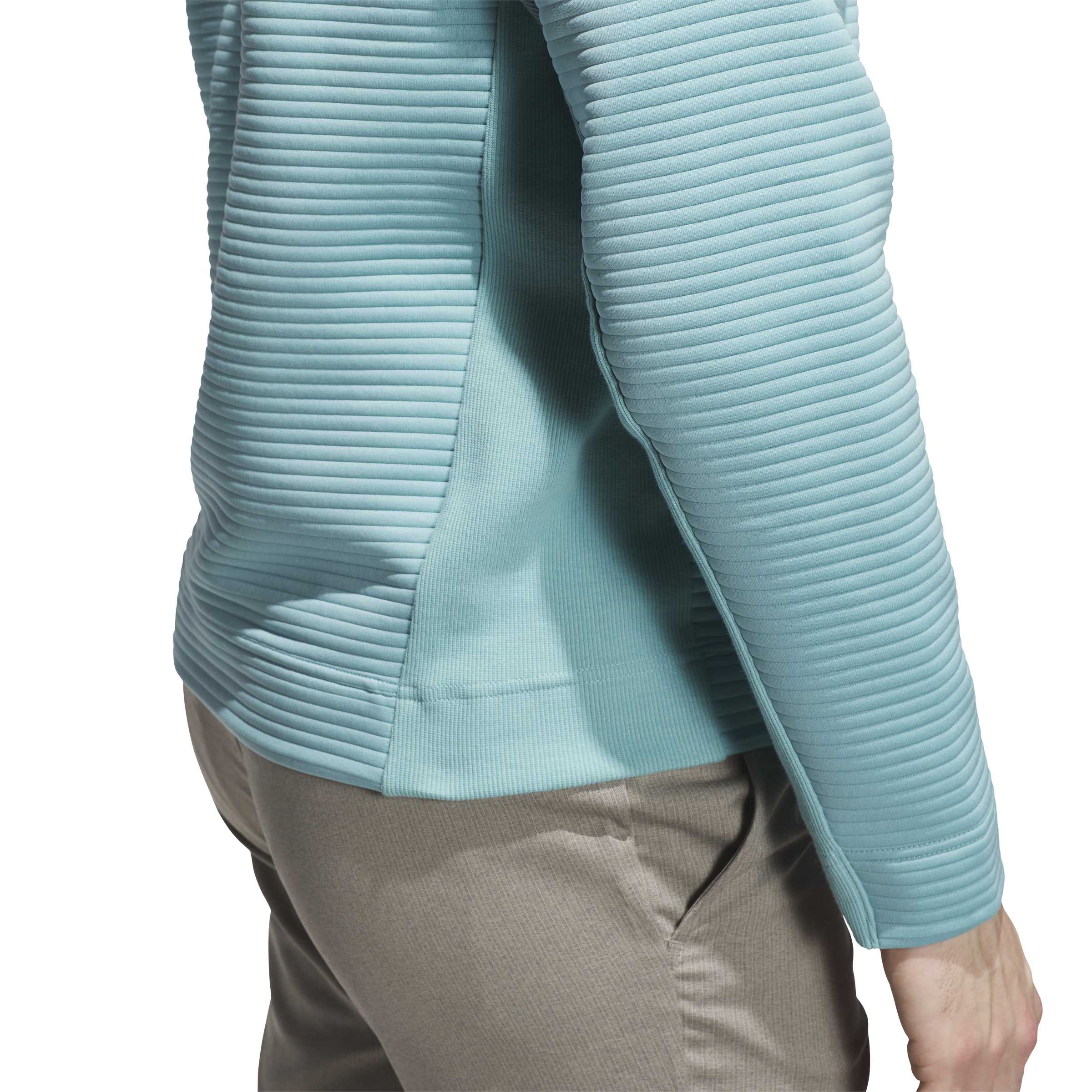 adidas DWR Ultimate365 Textured 1/4 Zip Golf Sweater - Mint Tone