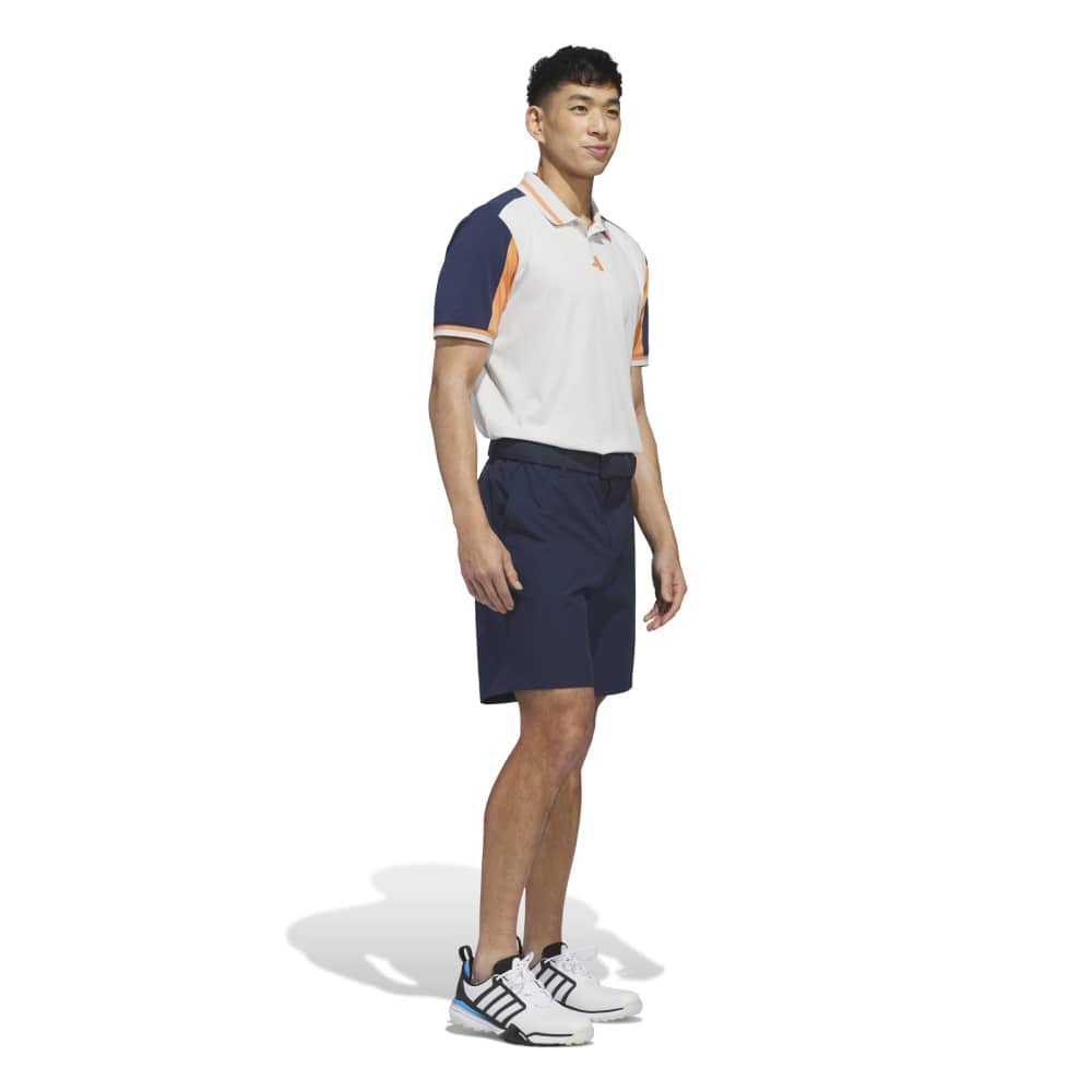 adidas BTC Twistknit Golf Polo Shirt - Orbit Grey / Collegiate Navy - adidas