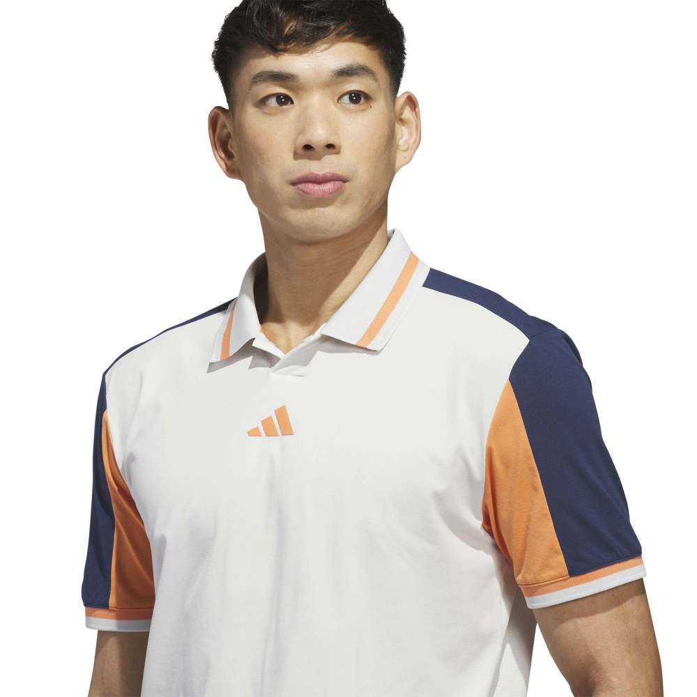 adidas BTC Twistknit Golf Polo Shirt - Orbit Grey / Collegiate Navy