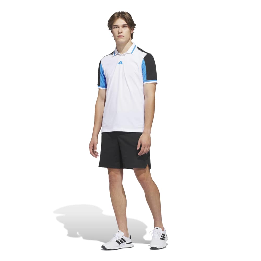 adidas BTC Twistknit Golf Polo Shirt - White / Black - adidas
