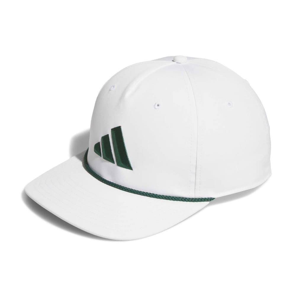 adidas 5 Panel Tour Golf Cap - White / Collegiate Green