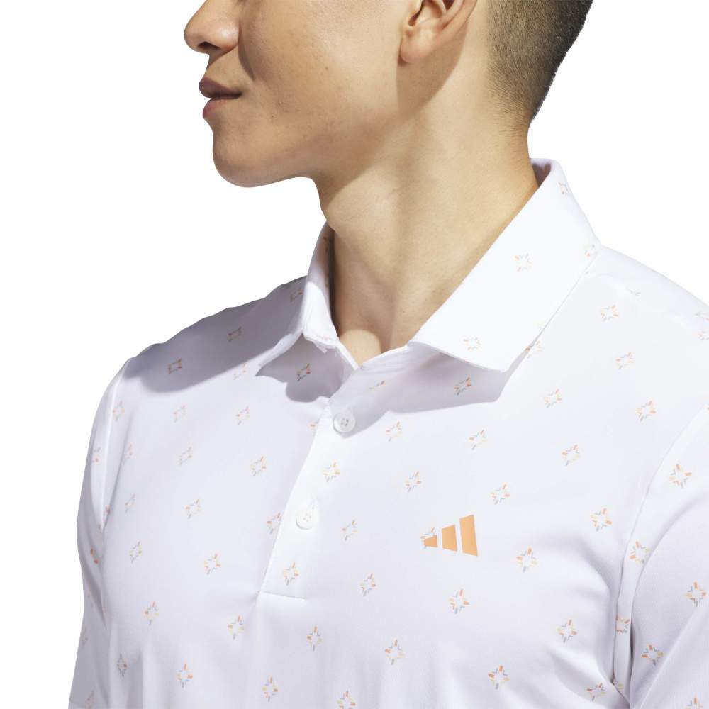 adidas Ultimate365 Essence Print Climacool Polo Shirt - White - adidas