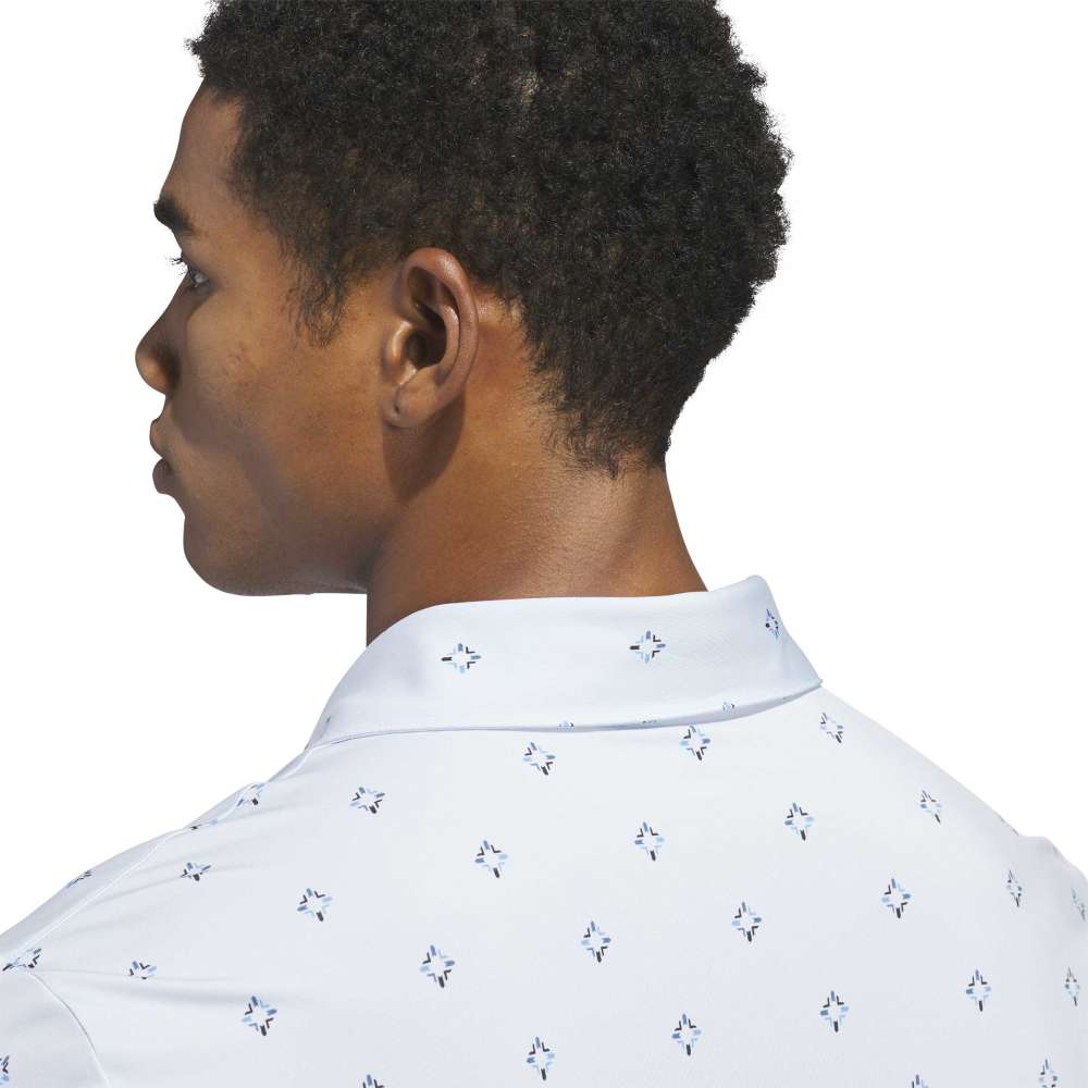 adidas Ultimate365 Essence Print Climacool Polo Shirt - Crystal Sky - adidas