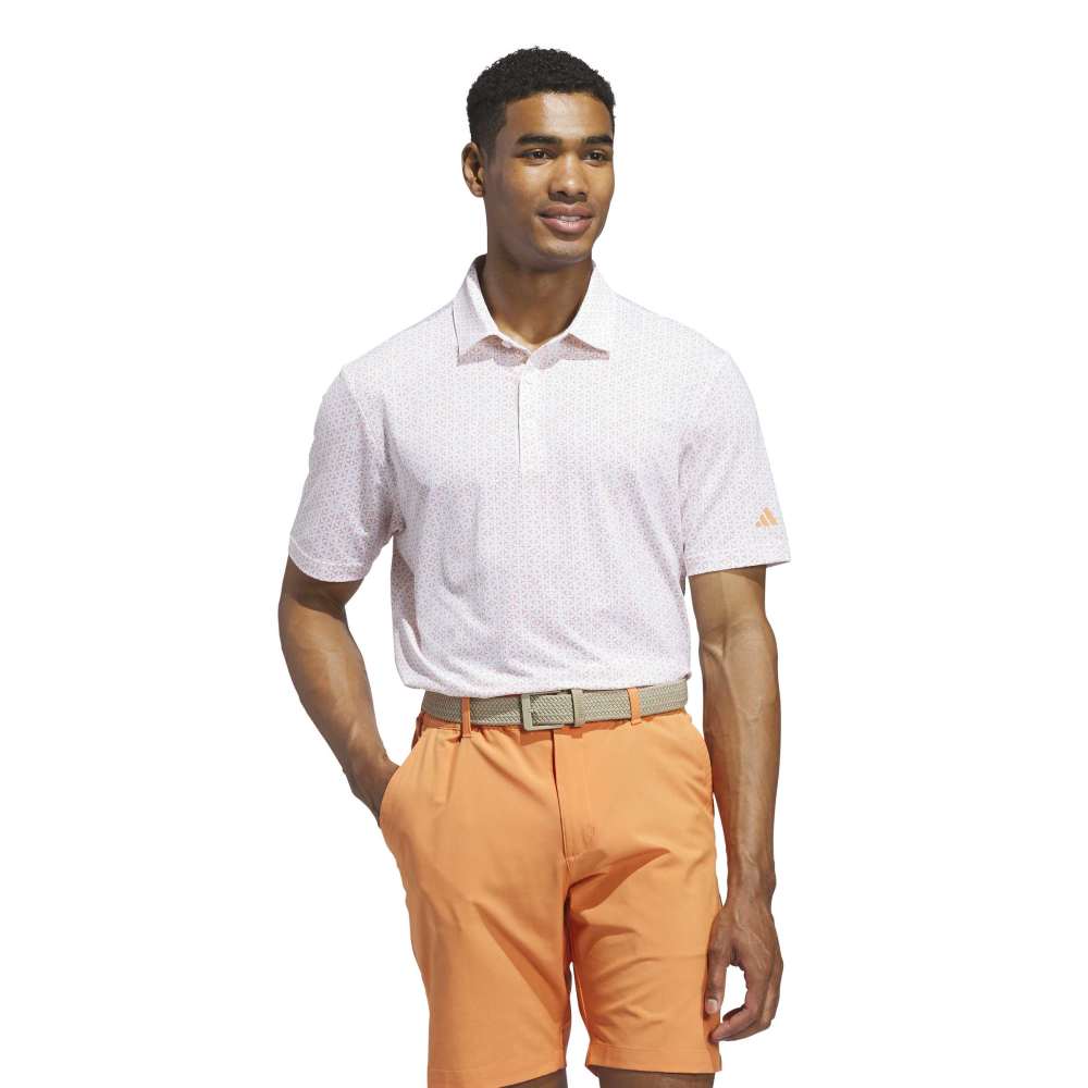 adidas Ultimate365 Mesh Tango Print Climacool Men's Polo Shirt - White / Duor - adidas