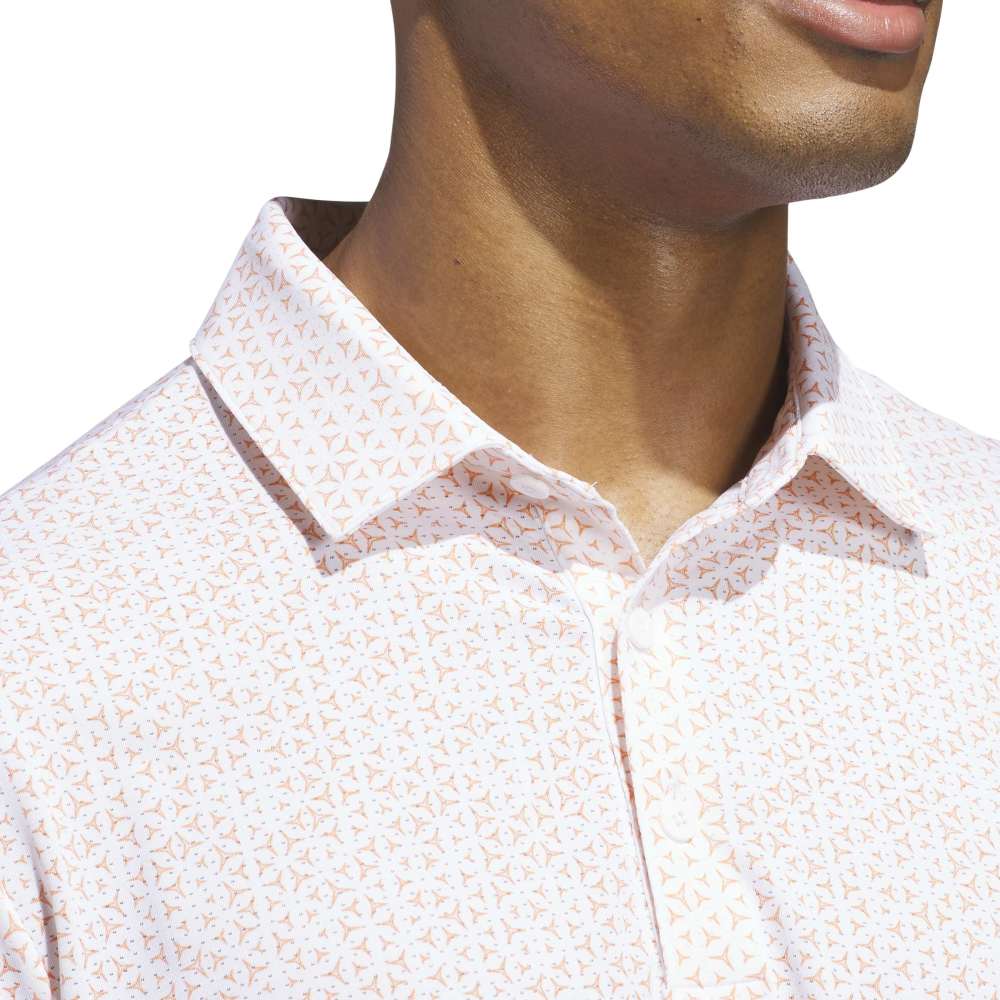 adidas Ultimate365 Mesh Tango Print Climacool Men's Polo Shirt - White / Duor - adidas