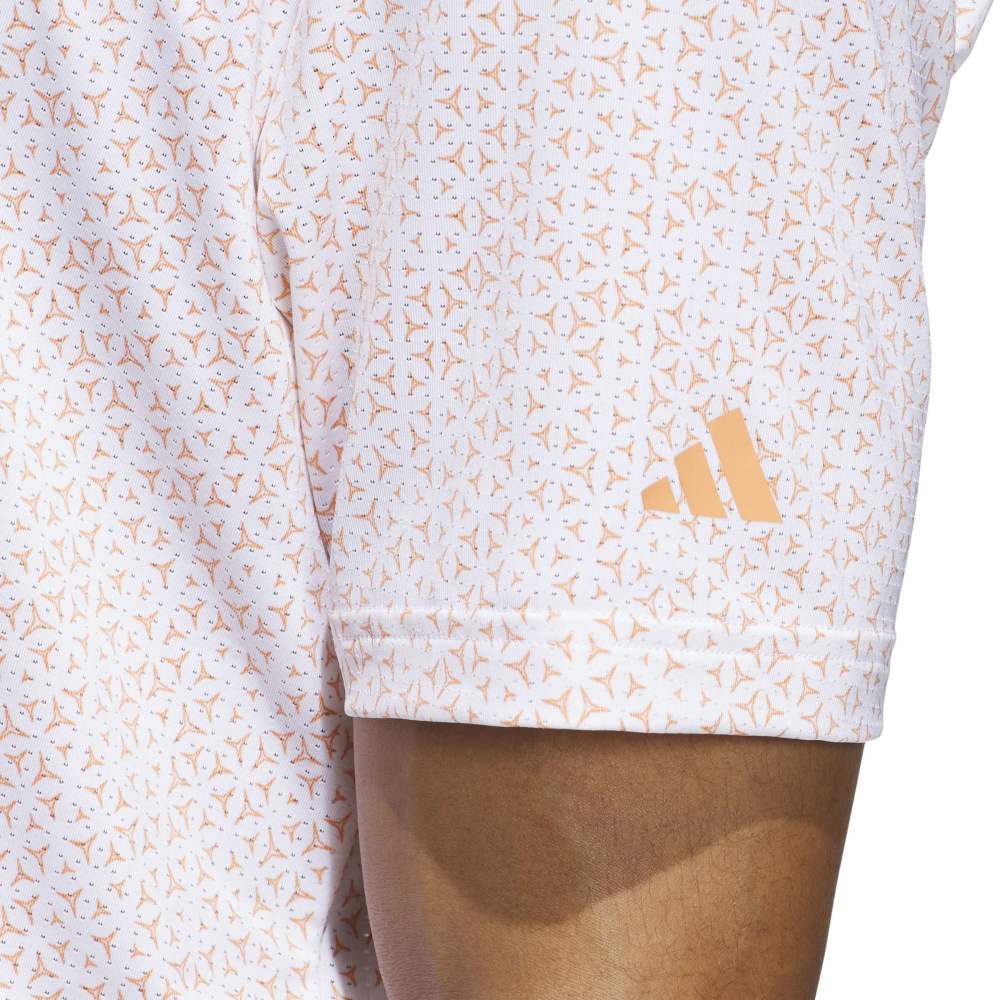 adidas Ultimate365 Mesh Tango Print Climacool Men's Polo Shirt - White / Duor - adidas