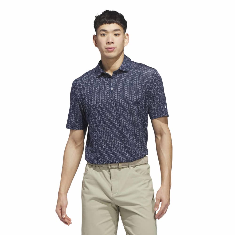 adidas Ultimate365 Mesh Tango Print Climacool Men's Polo Shirt - Collegiate Navy / White