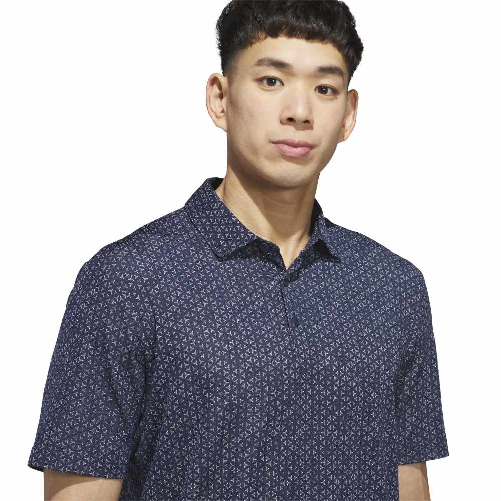 adidas Ultimate365 Mesh Tango Print Climacool Men's Polo Shirt - Collegiate Navy / White
