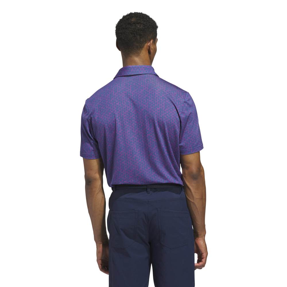 adidas Ultimate365 Mesh Tango Print Climacool Men's Polo Shirt - Dupe / Lucid Pink - adidas