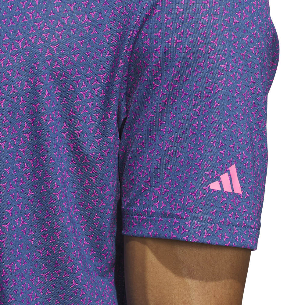 adidas Ultimate365 Mesh Tango Print Climacool Men's Polo Shirt - Dupe / Lucid Pink