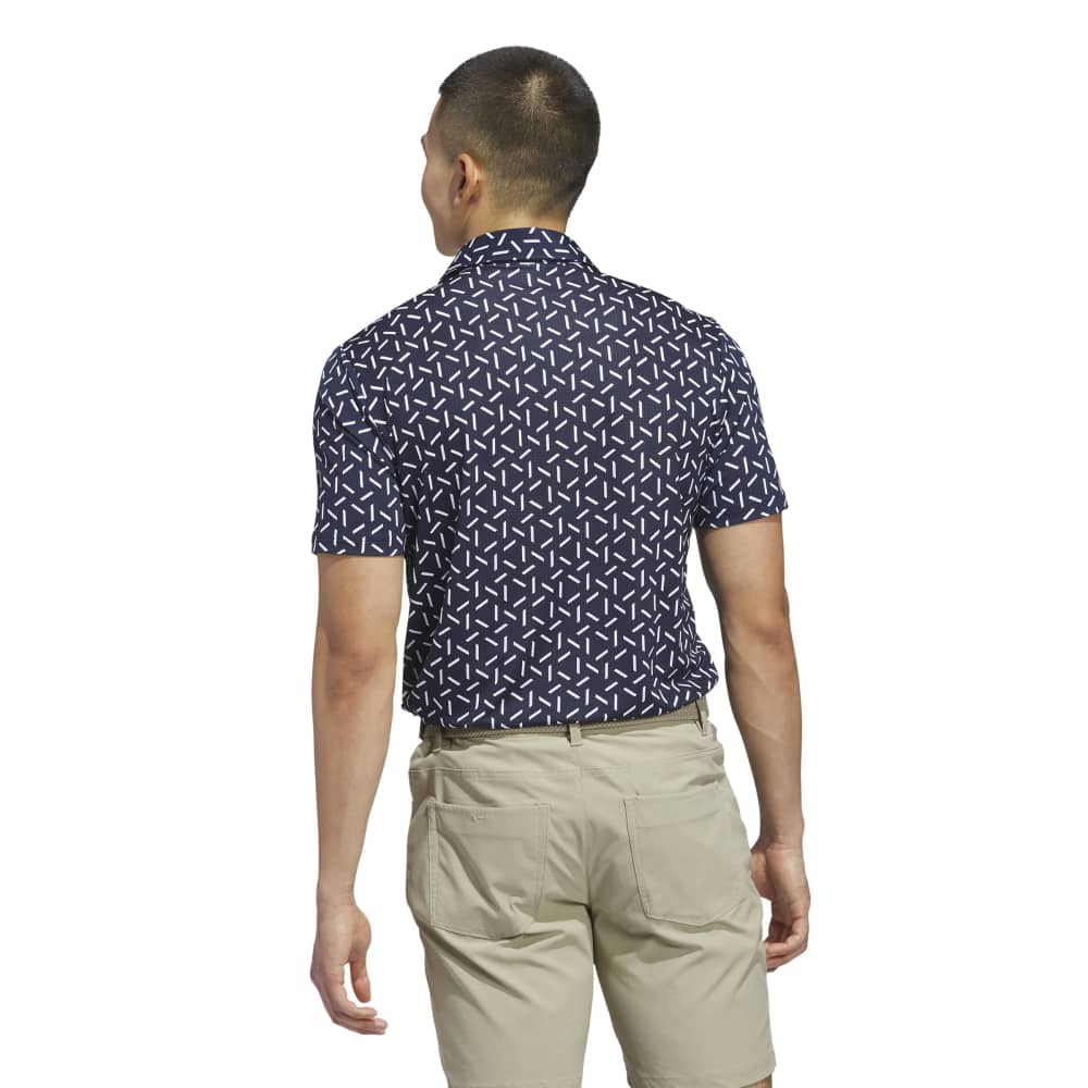 adidas Ultimate365 Mesh Print Climacool Golf Polo Shirt - Collegiate Navy