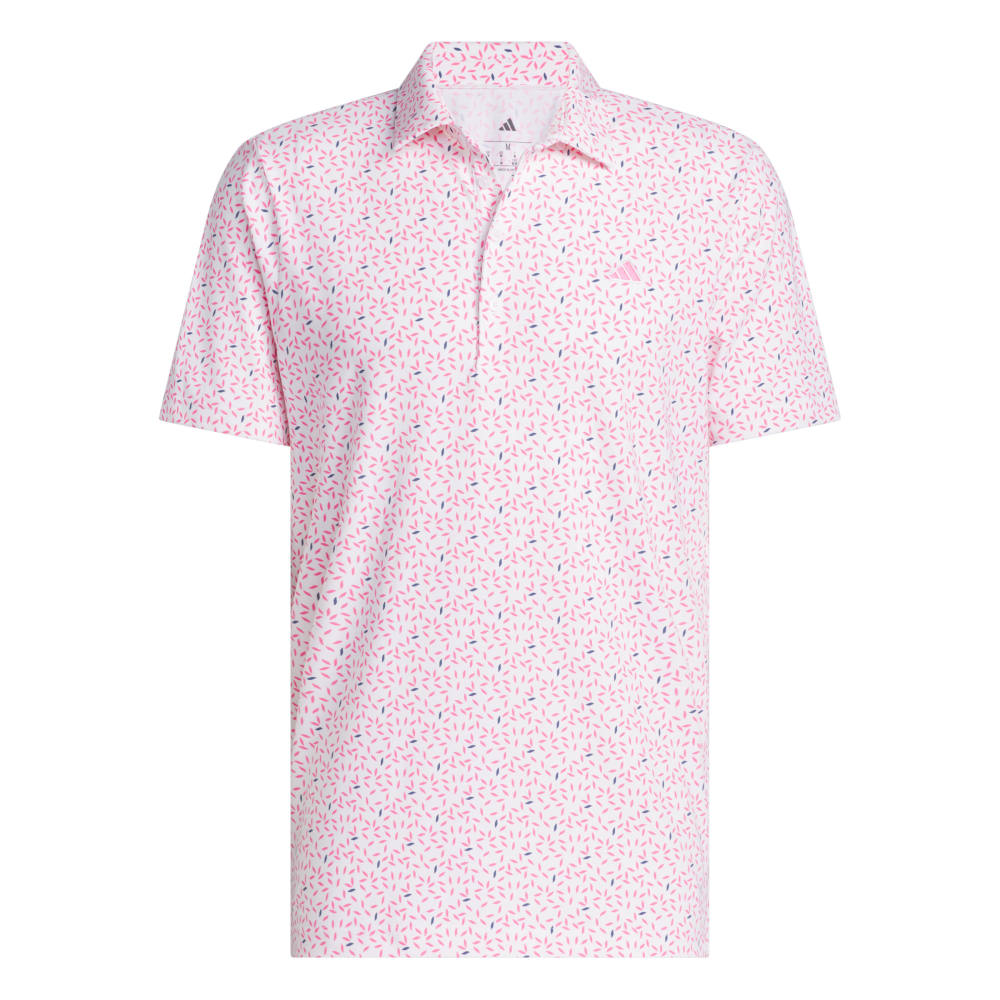 adidas Golf Ultimate365+ Soft Print Shirt - White / Lucid Pink