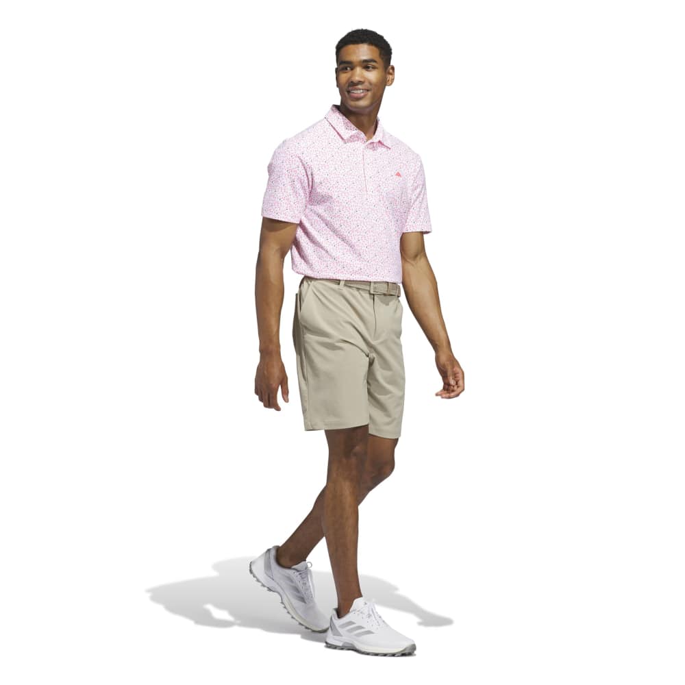 adidas Golf Ultimate365+ Soft Print Shirt - White / Lucid Pink