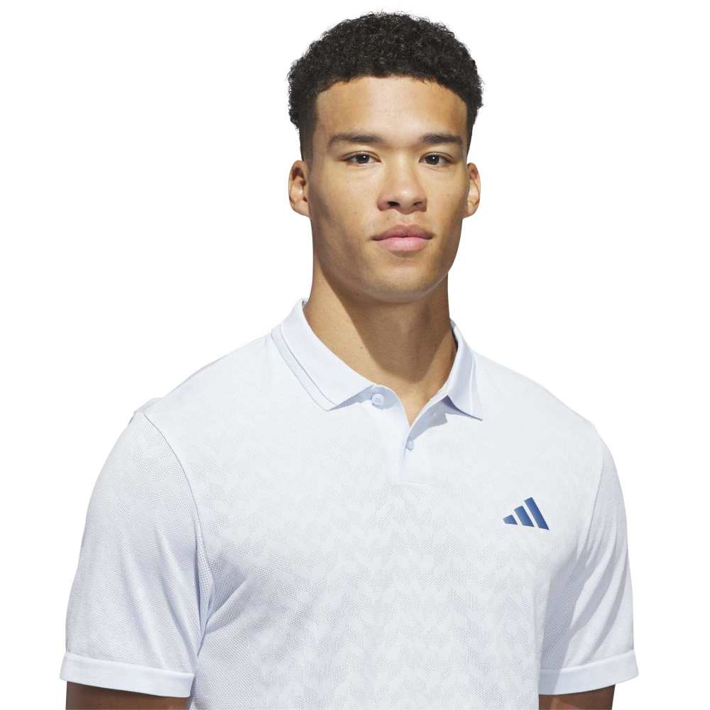 adidas Ultimate365 Tour Seamless Polo Shirt - Crystal Sky / White - adidas