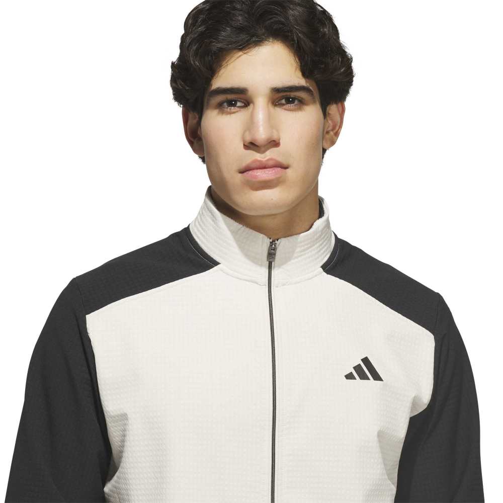 adidas Golf Ultimate365 Wind Full Zip Mid Layer - Black / Aluminium - adidas