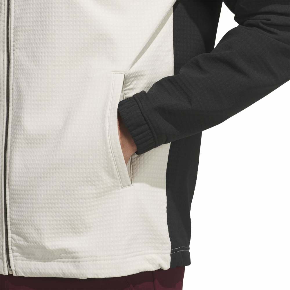 adidas Golf Ultimate365 Wind Full Zip Mid Layer - Black / Aluminium - adidas