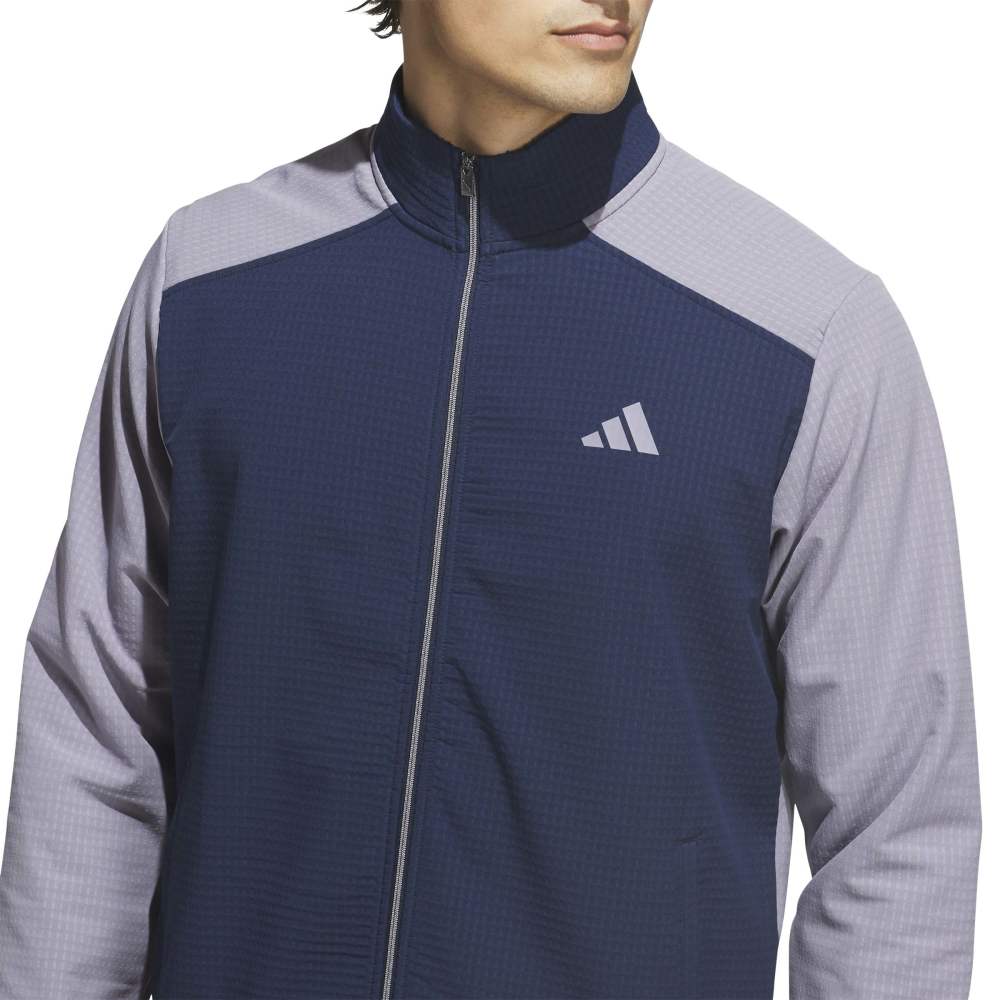 adidas Golf Ultimate365 Wind Full Zip Mid Layer - Slate / Collegiate Navy