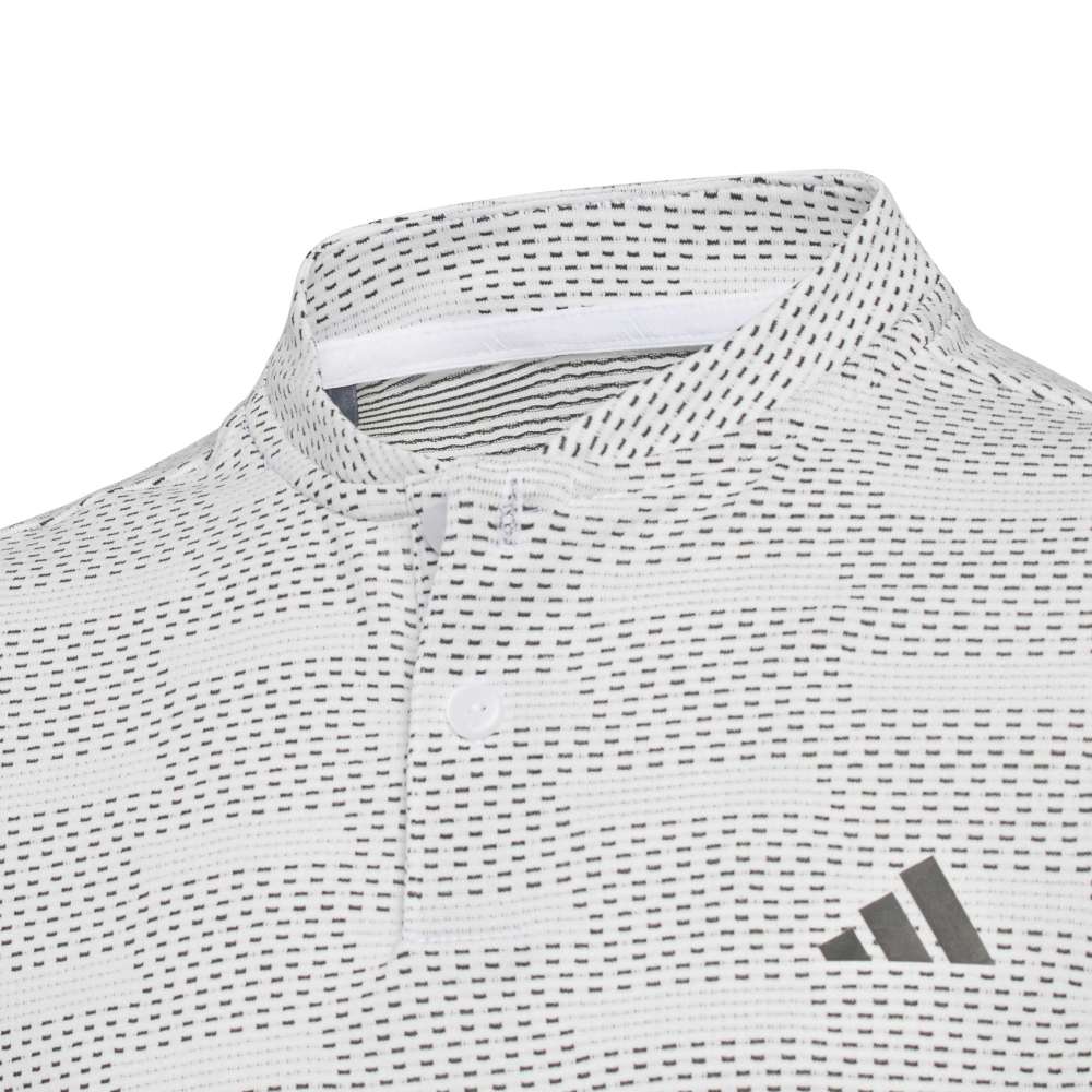 adidas Junior Jacquard Golf Polo - White - adidas