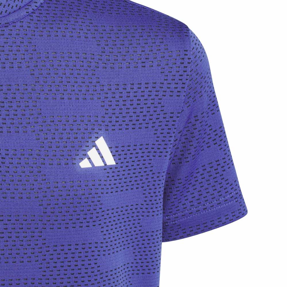 adidas Junior Jacquard Golf Polo - Dual Indigo - adidas