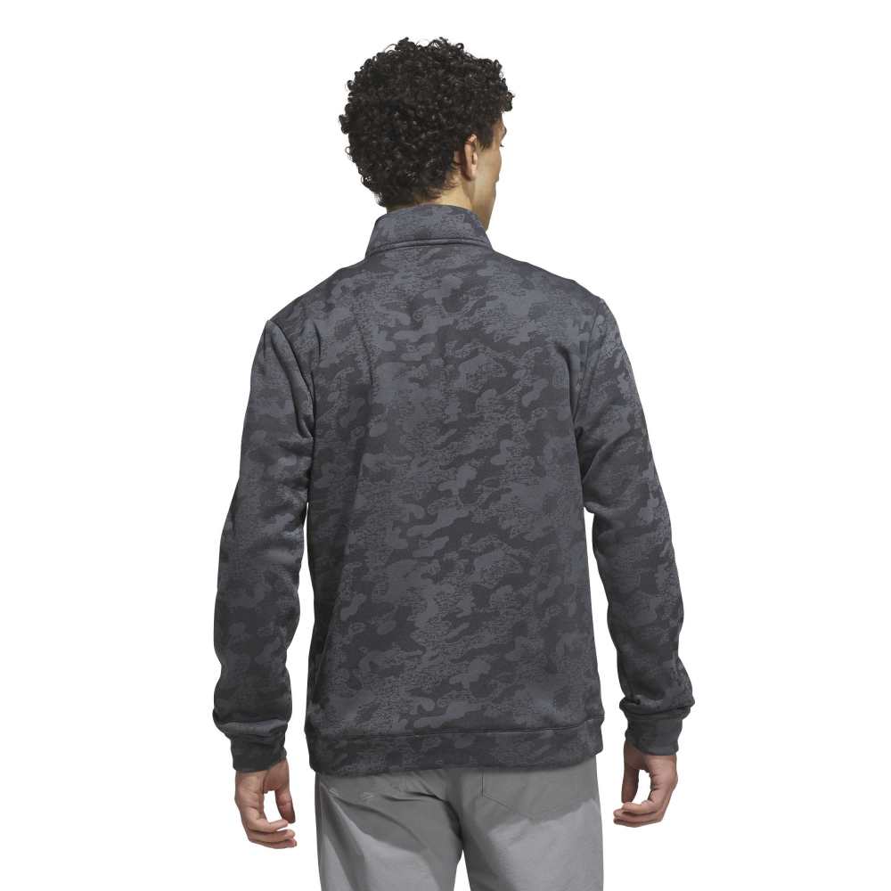 adidas Golf Ultimate365 DWR 1/4 Zip Mid Layer - Black / Grey Four