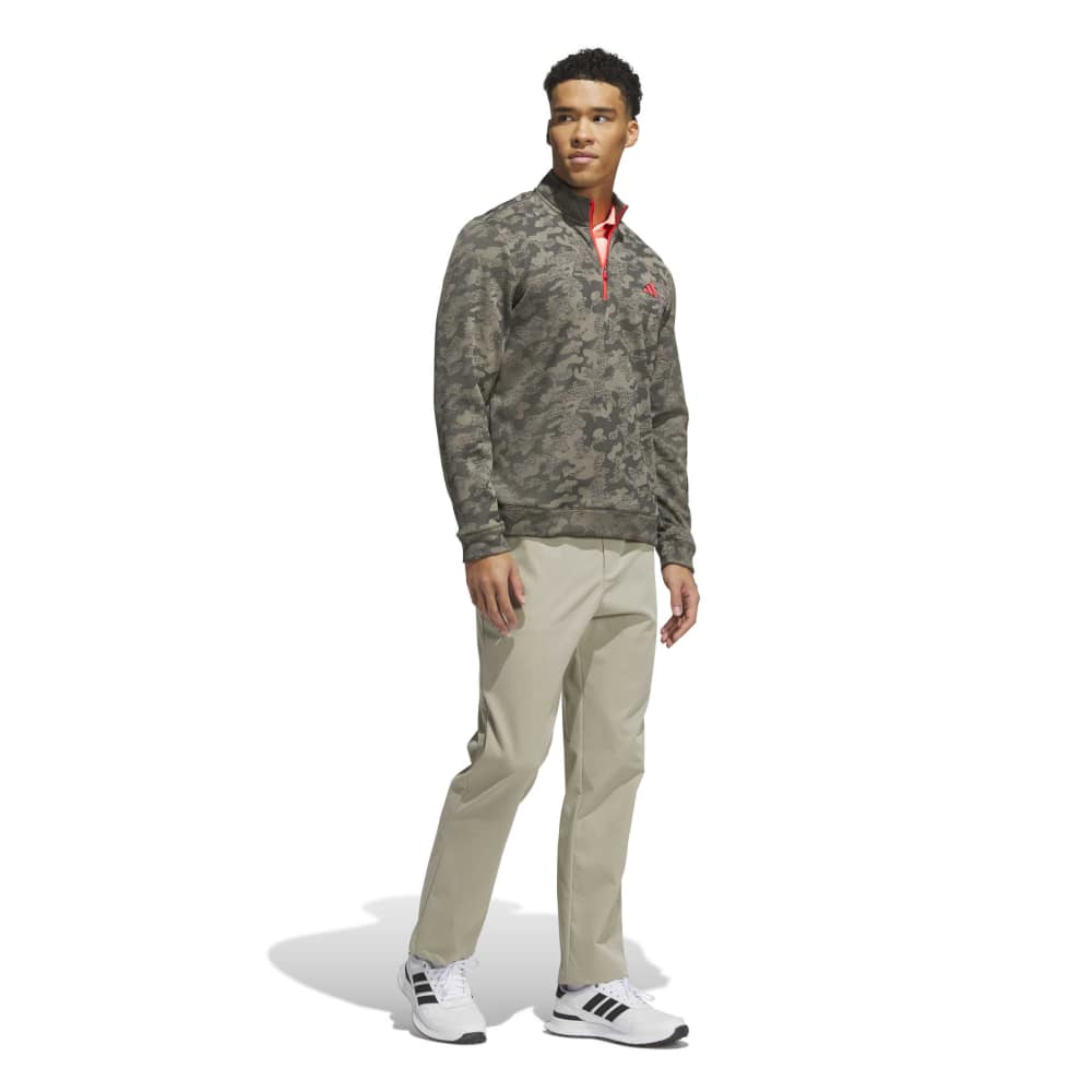 adidas Golf Ultimate365 DWR 1/4 Zip Mid Layer - Khaki Six