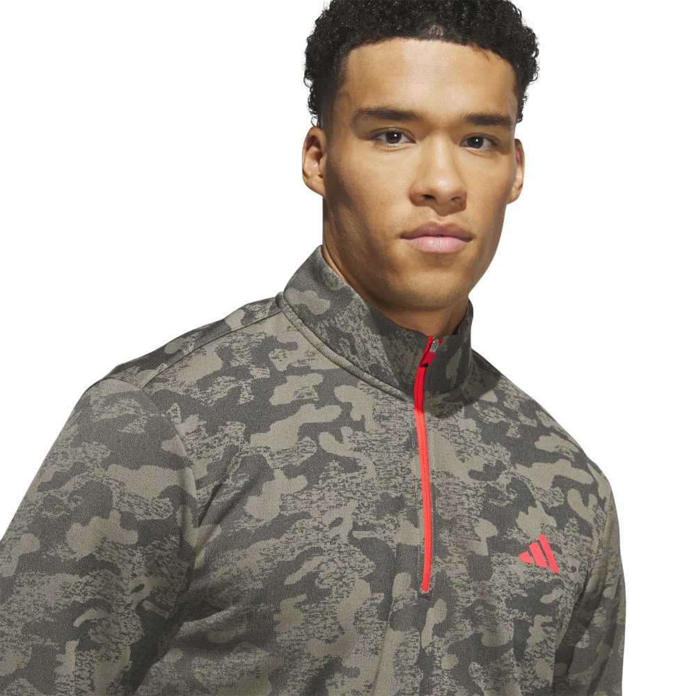 adidas Golf Ultimate365 DWR 1/4 Zip Mid Layer - Khaki Six