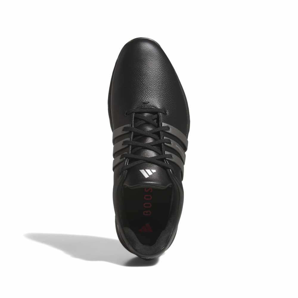 adidas Tour360 Gore-Tex Spiked Golf Shoes - Black / Iron / Lucid Red - adidas