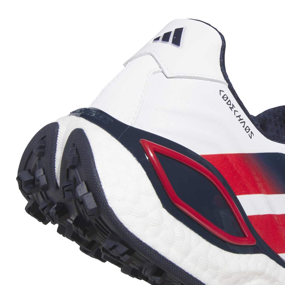 adidas Codechaos 27 Golf Shoes - White / Collegiate Navy / Pure Ruby - adidas