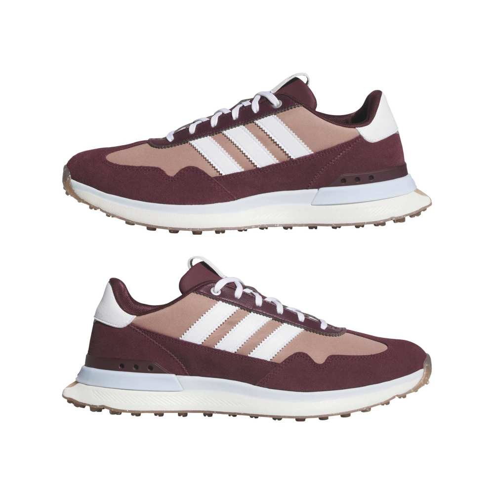 adidas S2G Tex Spikeless Golf Shoes - Maroon / White / Crystal Sky - adidas