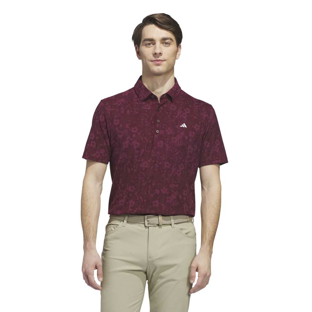 adidas Ultimate365+ Climacool Blossom Polo Shirt - Maroon - adidas