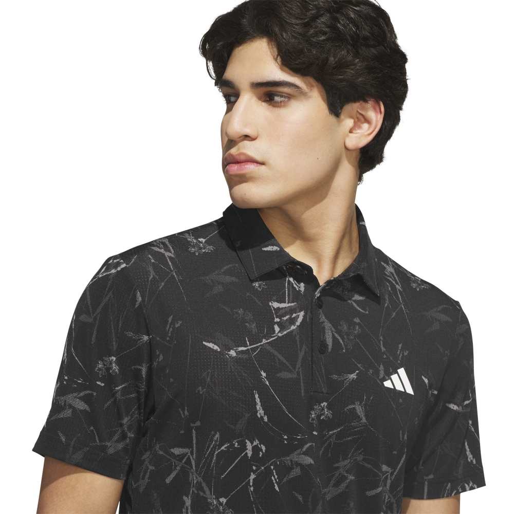 adidas Ultimate365 Mesh Golf Polo Shirt - Black - adidas