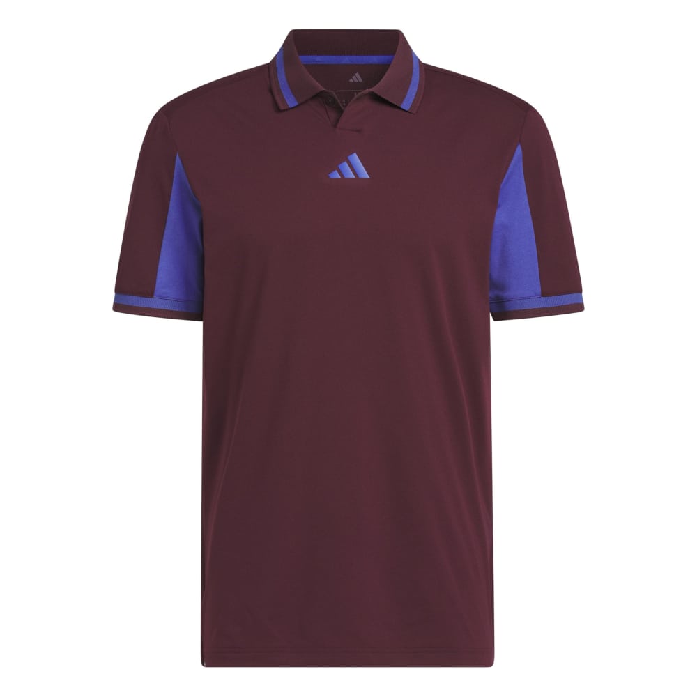 adidas BTC Twistknit Golf Polo Shirt - Maroon / Dual Indigo